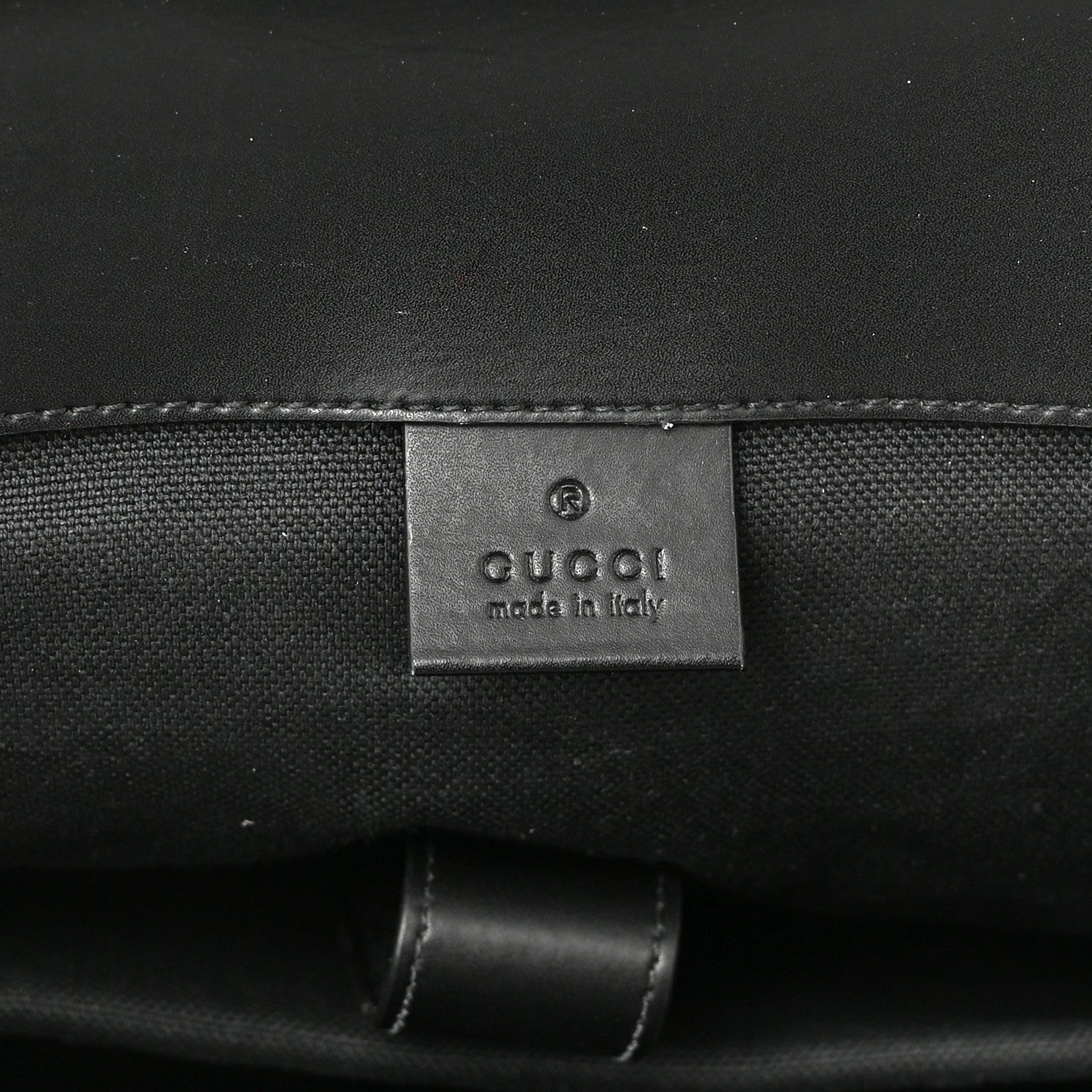Gucci Soft GG Supreme Monogram Appia Calfskin Web Double Buckle Backpack Black 6 of 13