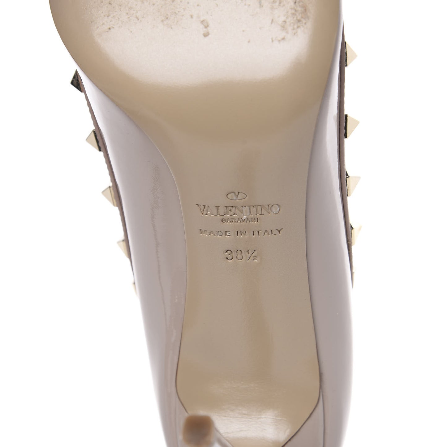 Patent Rockstud 100mm Pumps 38.5 Poudre