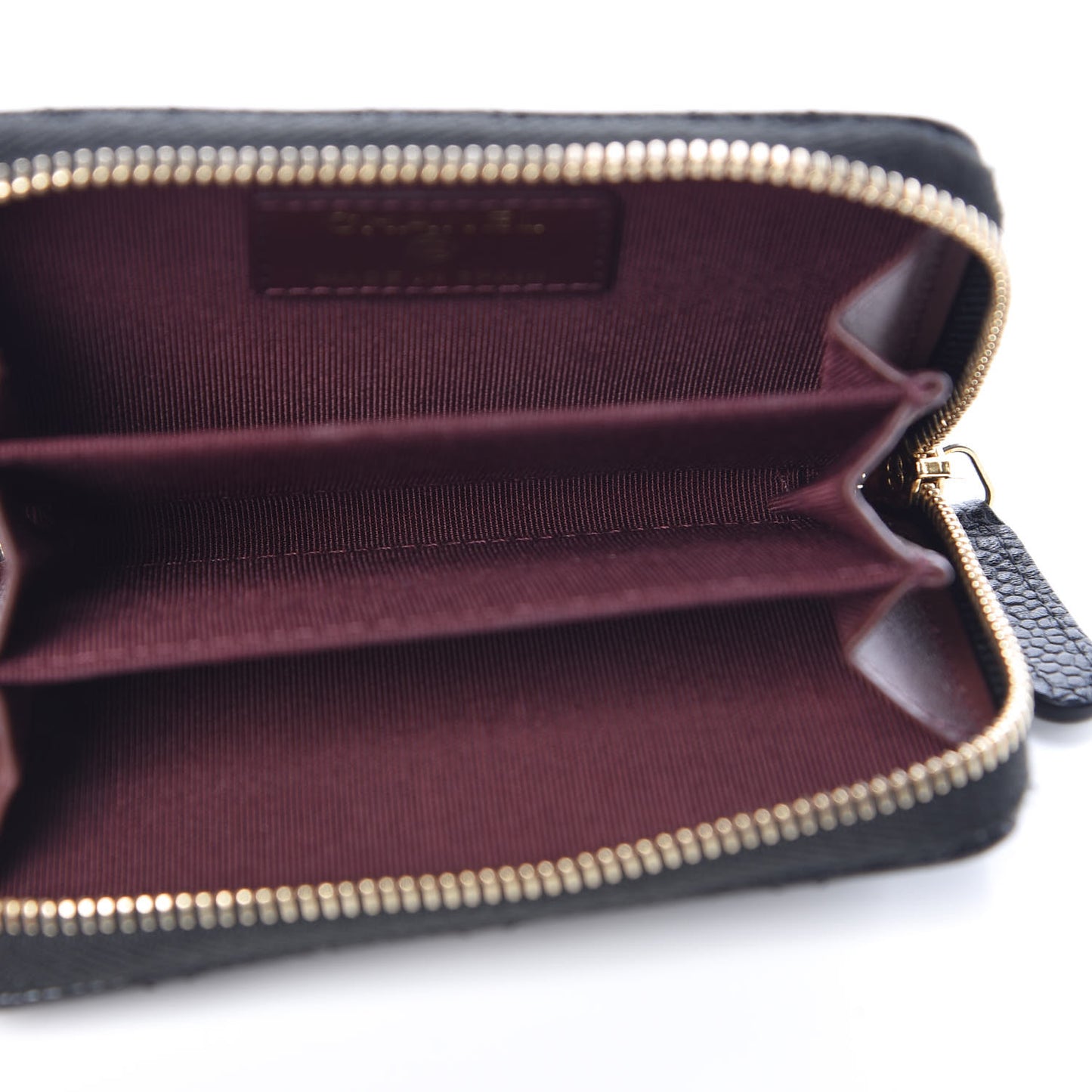 Caviar Quilted Zip Coin Purse Black