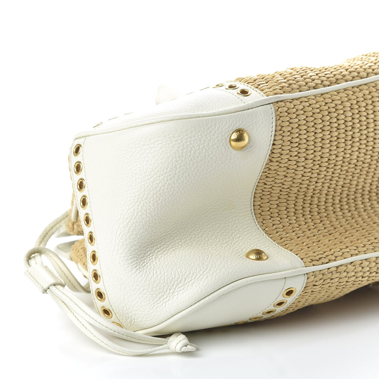 Paglia Vitello Daino Frame Satchel Naturale White