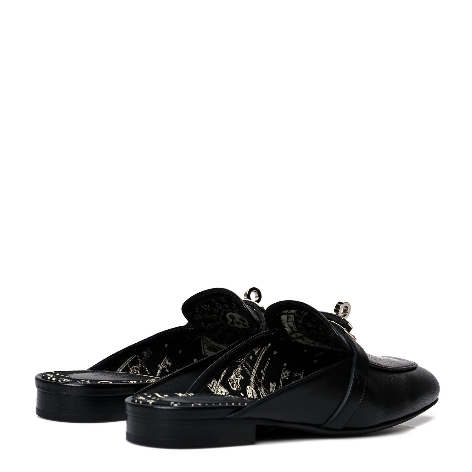 Hermes Goatskin Oz Mules 37 Black 3 of 8