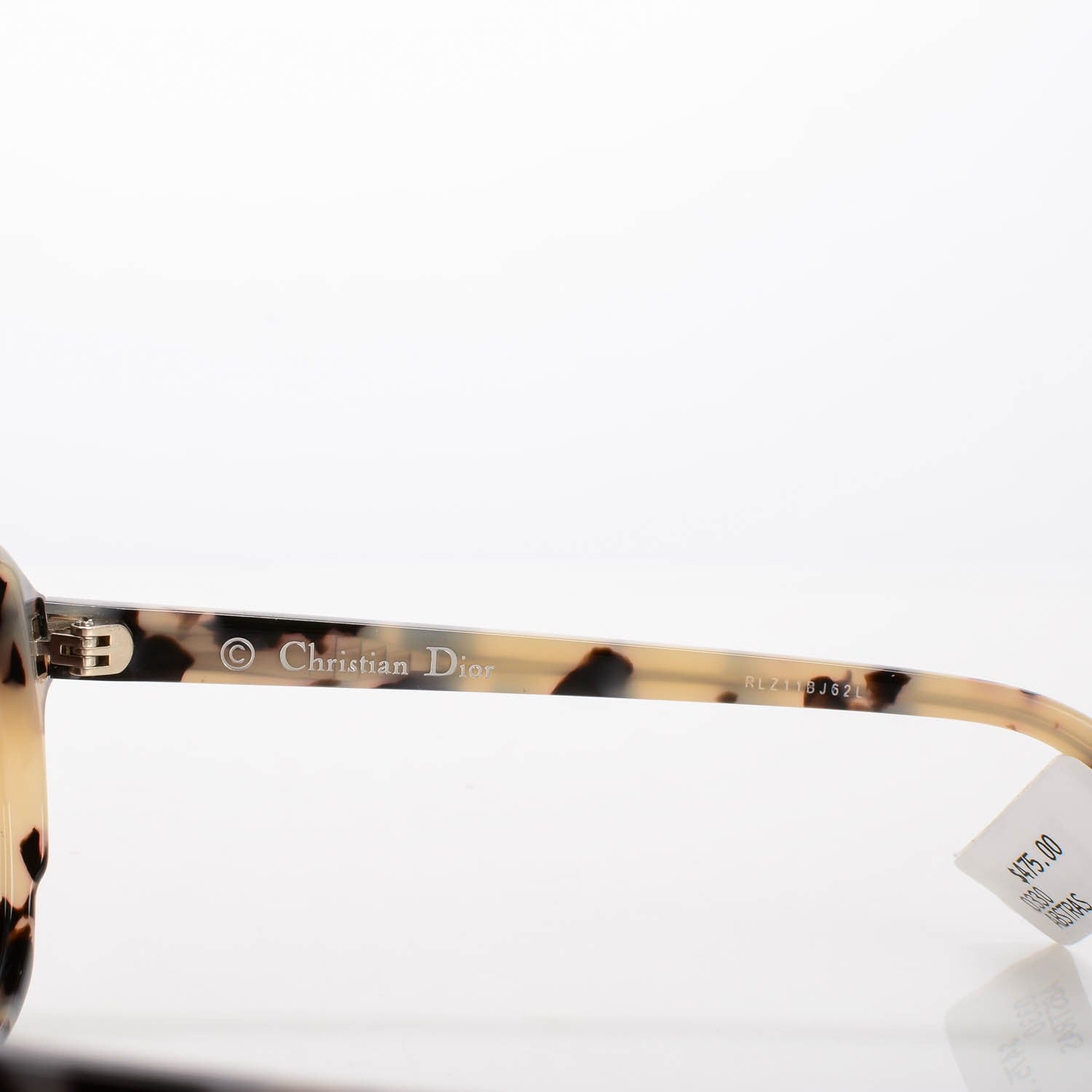 Christian Dior Abstract Mirrored Sunglasses Spotted Havana Blue 5 of 6