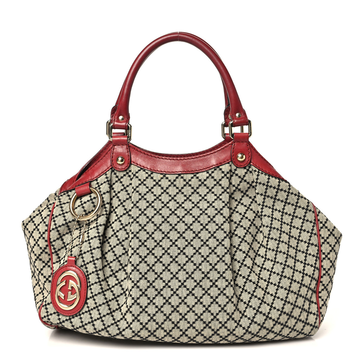 Diamante Medium Sukey Tote Red