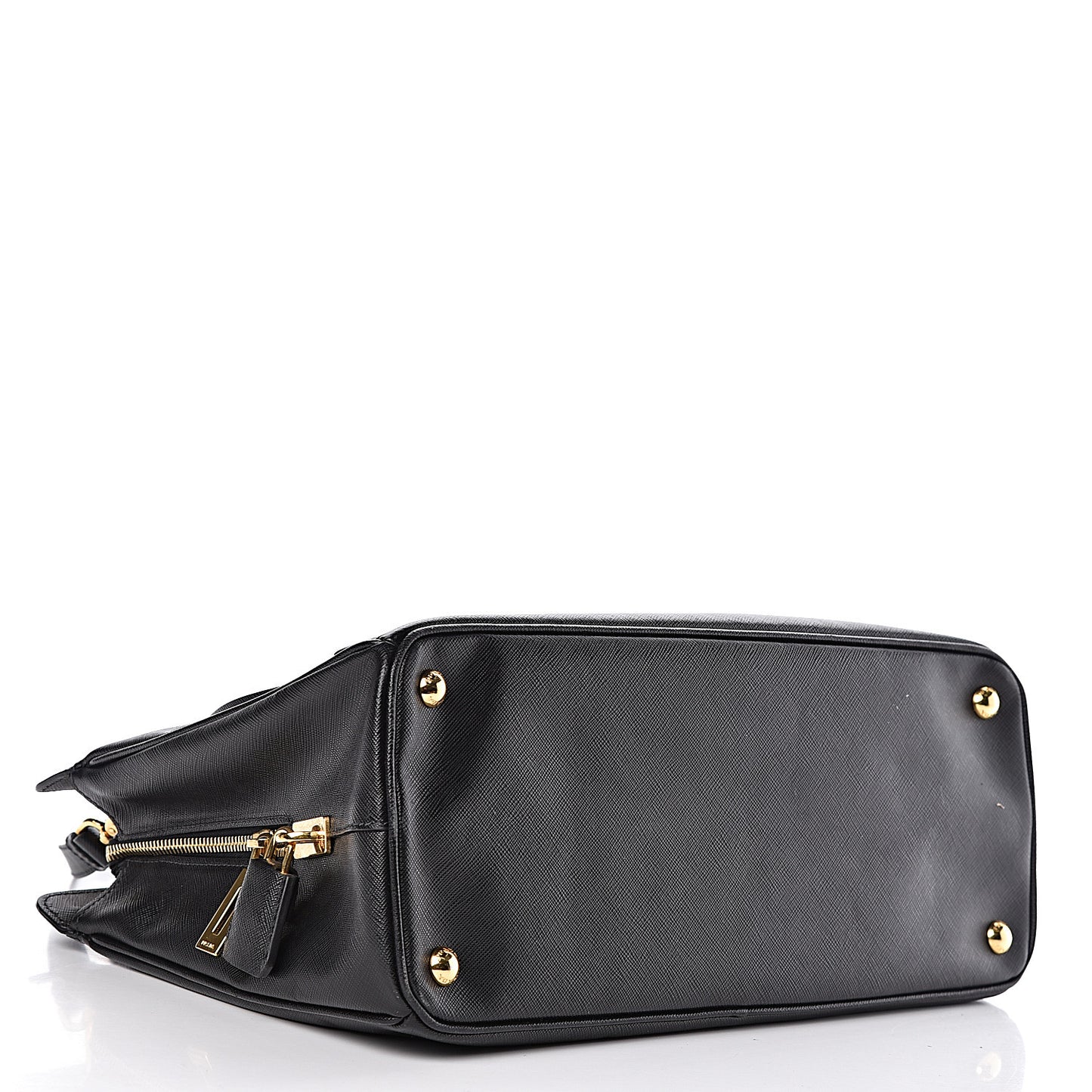 Saffiano Lux Large Top Handle Open Tote Black