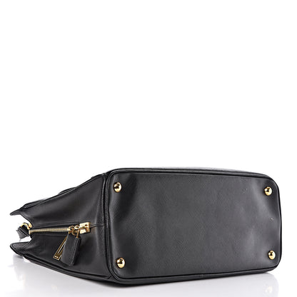 Prada Saffiano Lux Large Top Handle Open Tote Black 4 of 11