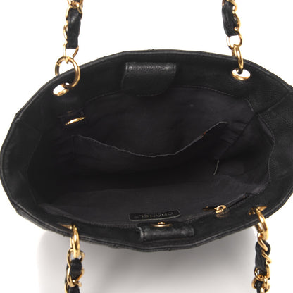 Chanel Caviar Quilted Petit Shopping Tote PST Black 5 of 12