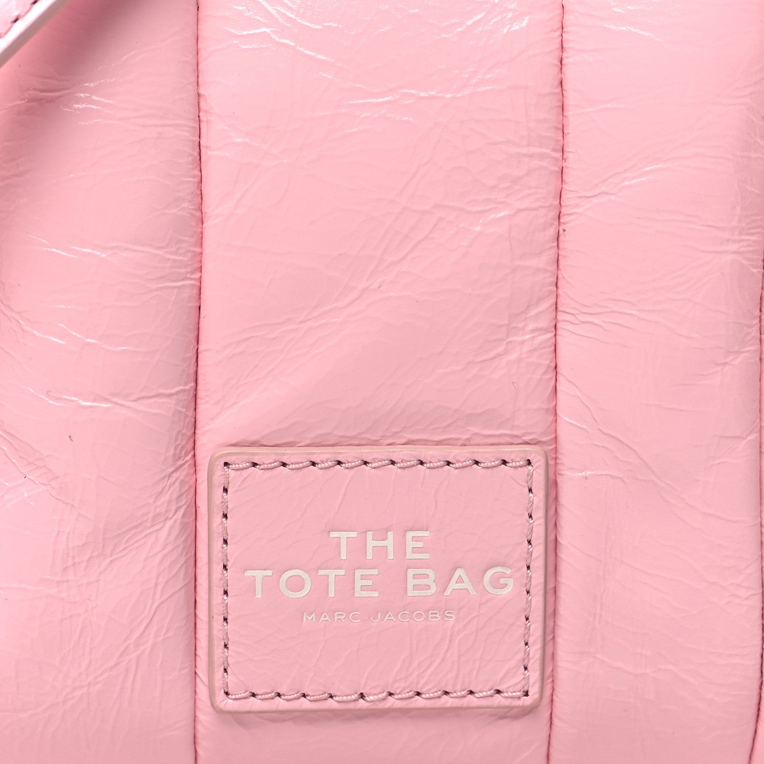 Marc Jacobs Shiny Crinkled Calfskin Mini The Tote Bag Pink 7 of 11