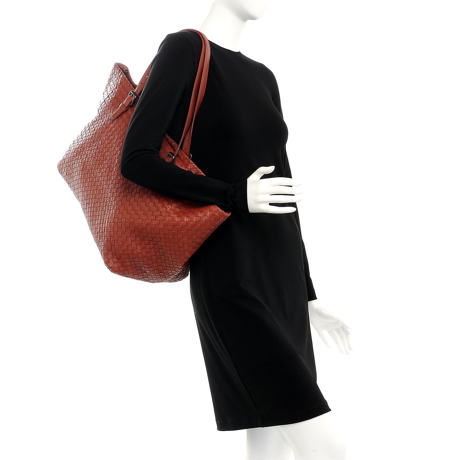Bottega Veneta Nappa Intrecciato Large Seamless Tote Burnt Red 2 of 7