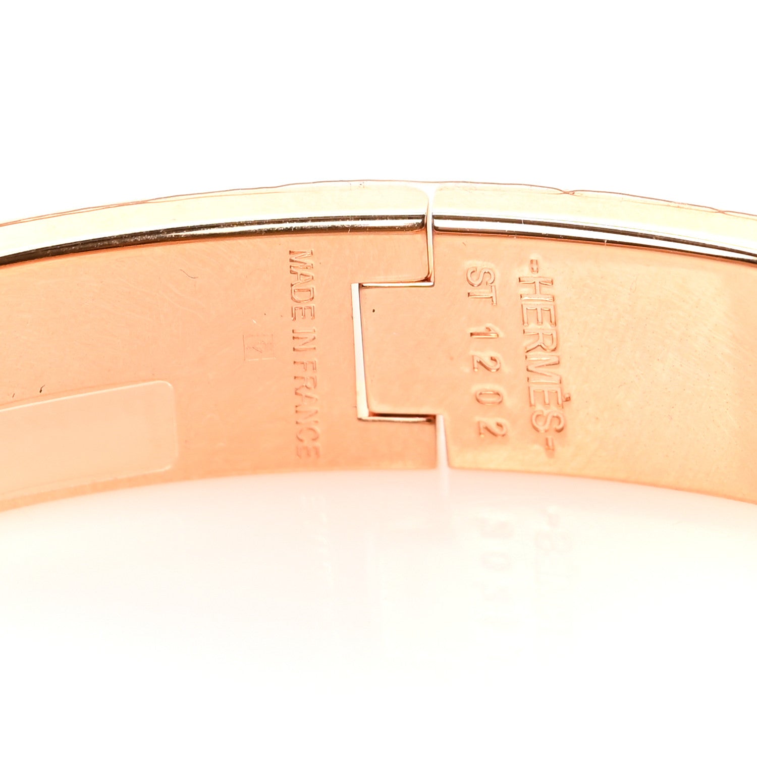 Hermes Enamel Narrow Clic Clac H Bracelet PM Marron Glace 4 of 4