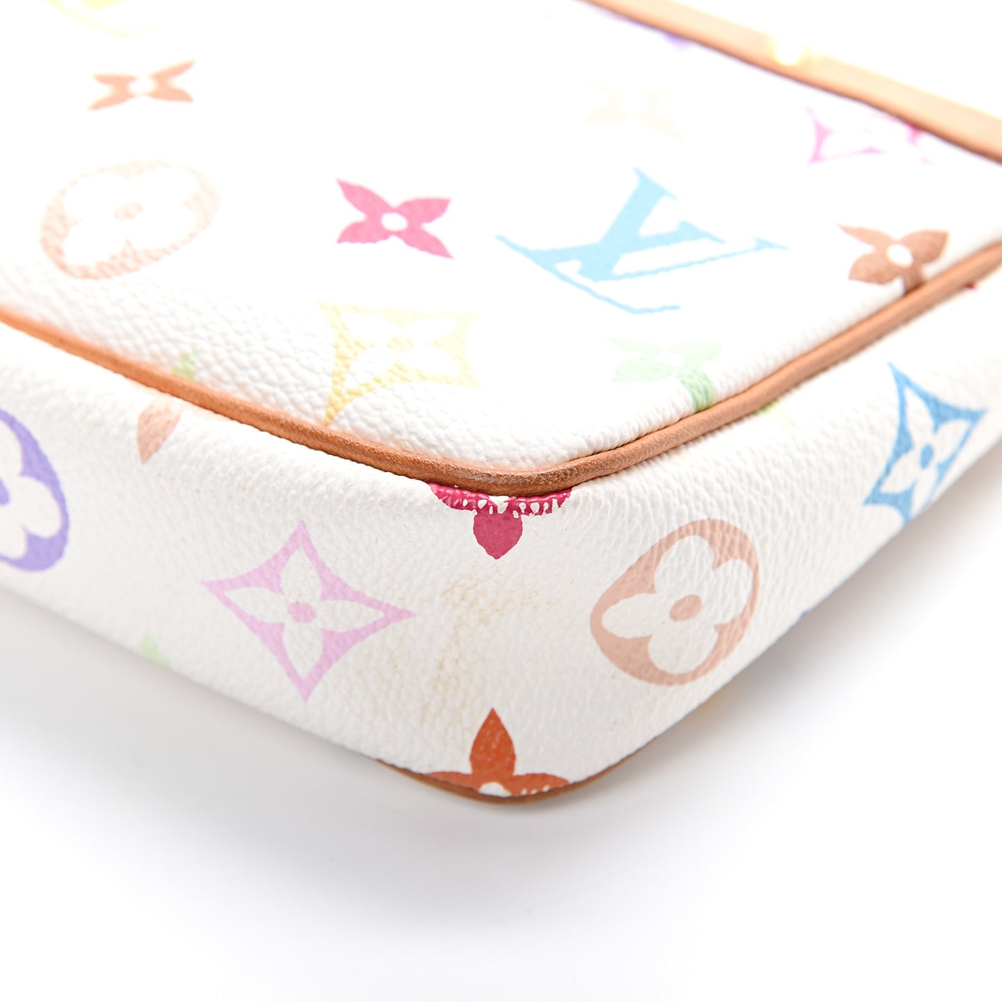 Monogram Multicolor Pochette Accessories White