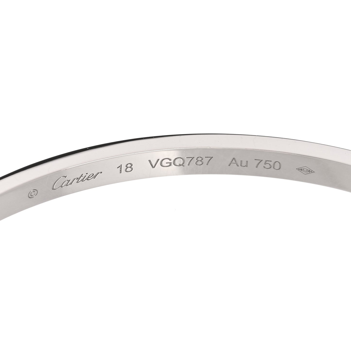 18K White Gold Small LOVE Bracelet 18