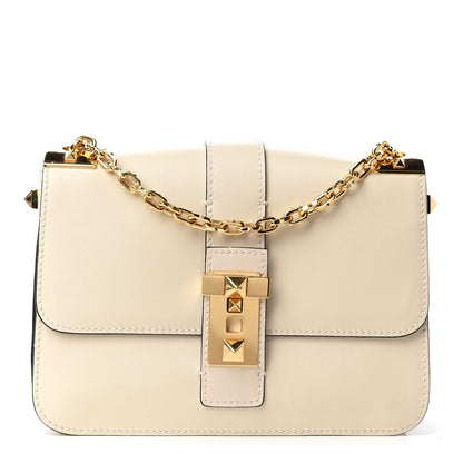 Valentino Garavani Vitello B-Rockstud Flap Light Ivory 1 of 10