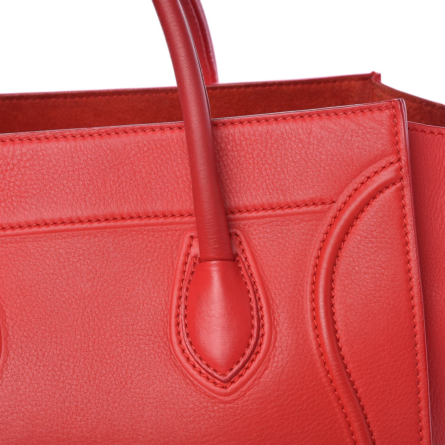 Supple Calfskin Medium Phantom Luggage Vermillion