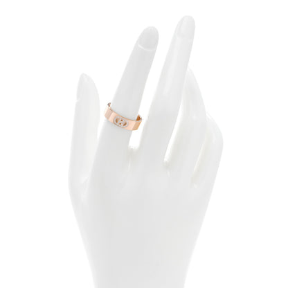 Hermes 18K Rose Gold Diamond PM H D'Ancre Ring 56 7.5 2 of 5