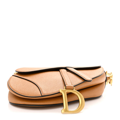 Christian Dior Grained Calfskin Saddle Bag Camello 3 of 9