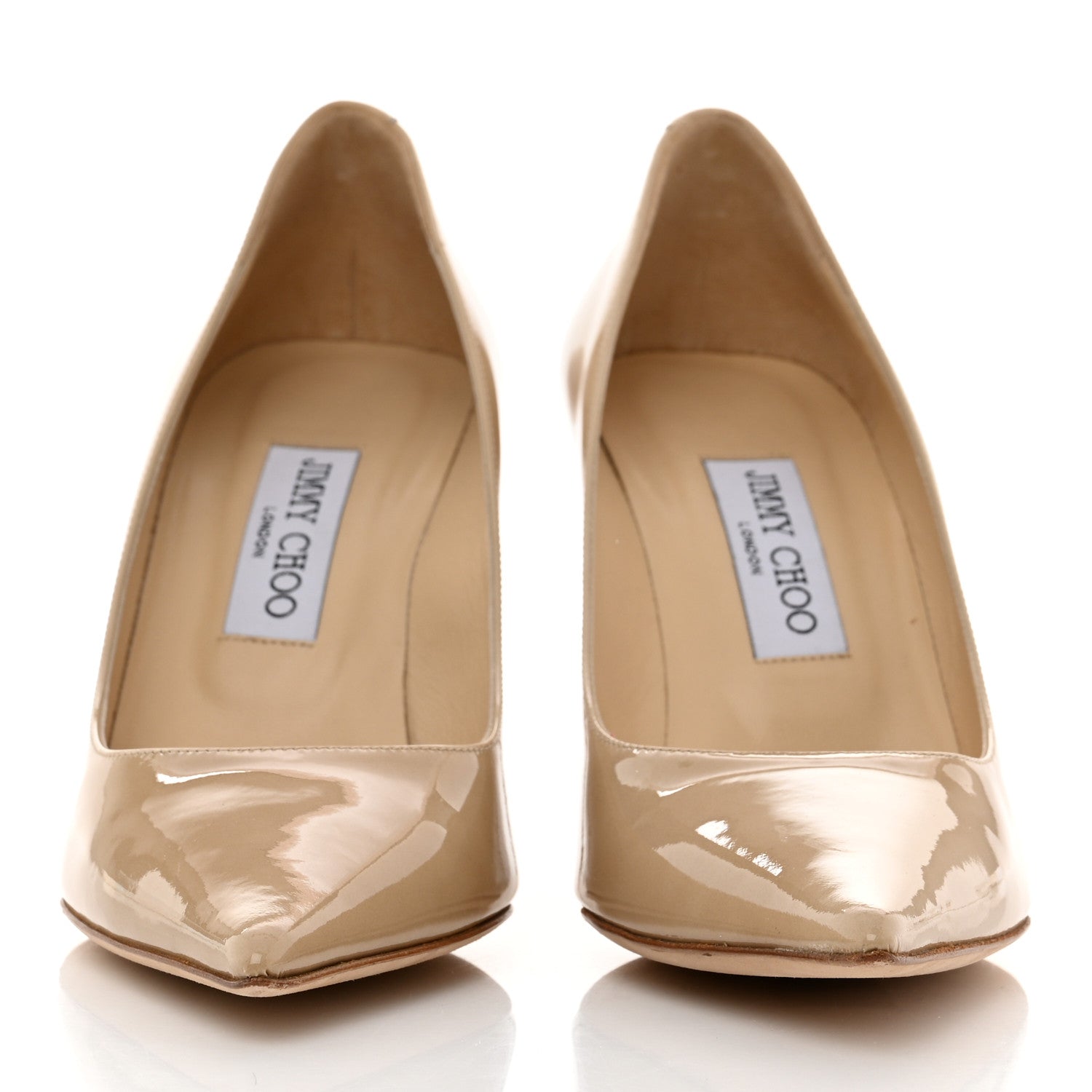 Jimmy Choo Patent Agnes 85 Pumps 39 Nude 2 of 8