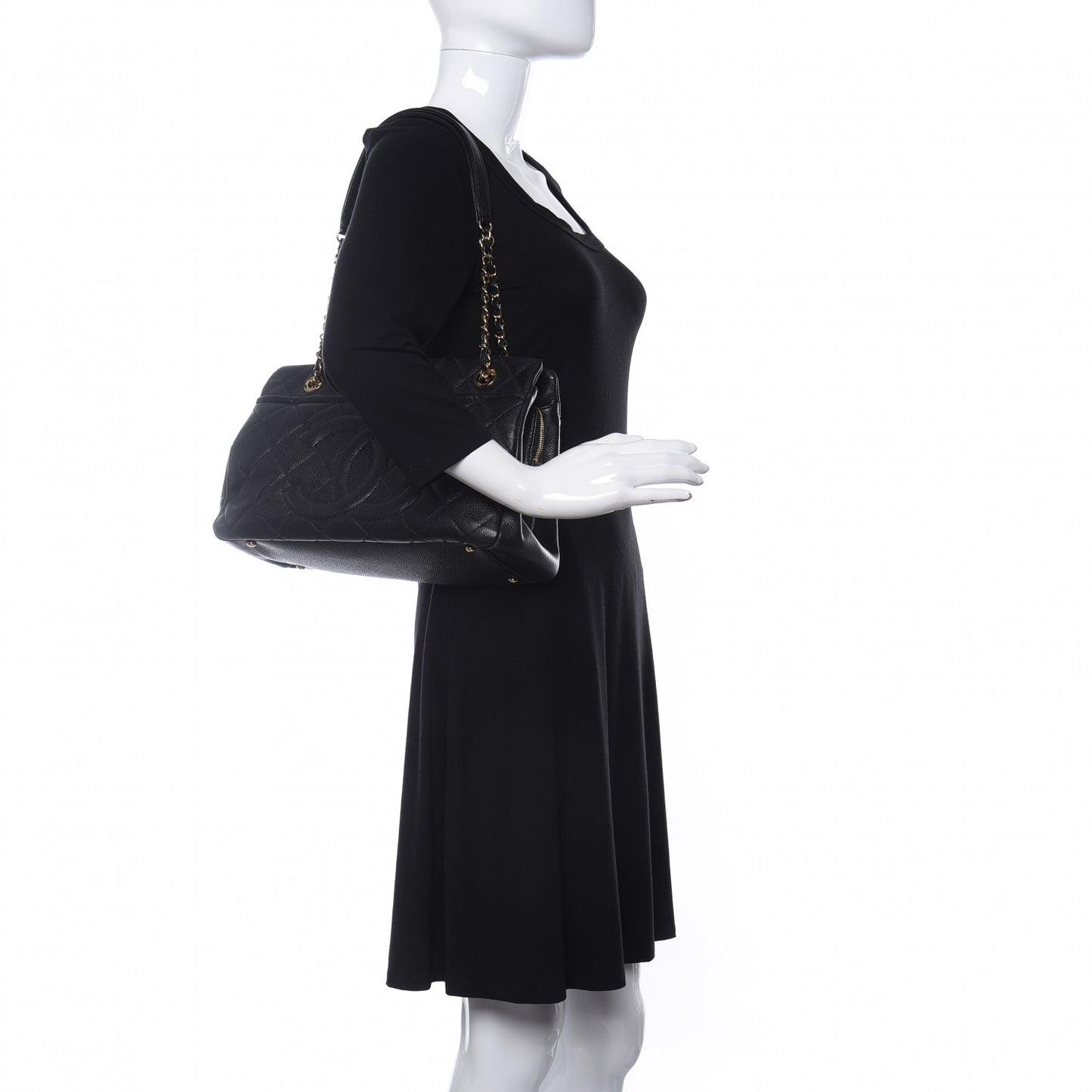 Caviar Quilted CC Timeless Tote Black