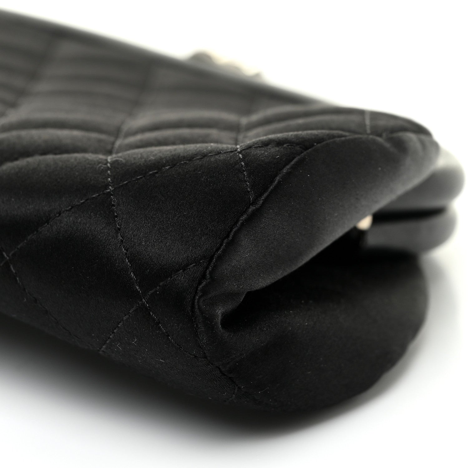 Chanel Satin Quilted Timeless Clutch Black 10 of 11