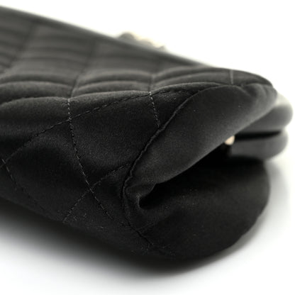 Chanel Satin Quilted Timeless Clutch Black 10 of 11