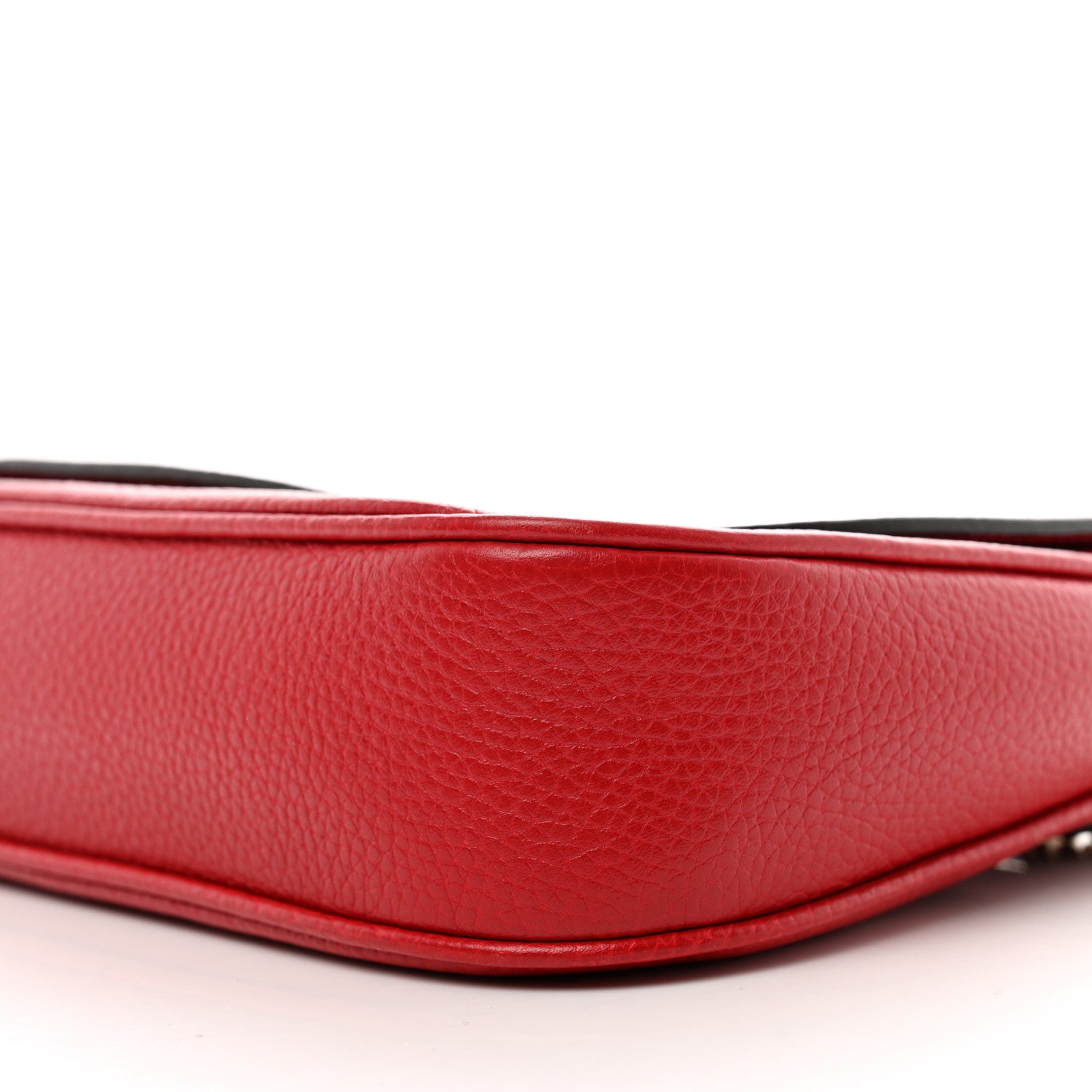Gucci Pebbled Calfskin Medium Soho Flap Crossbody Vibrant Red 9 of 10