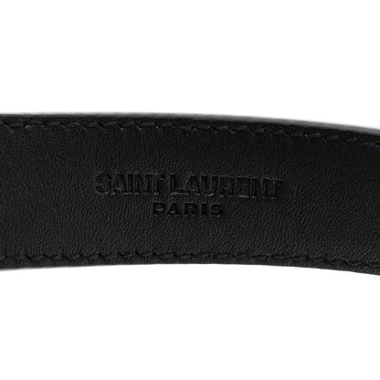Saint Laurent Smooth Calfskin Monogram Square Buckle Belt 85 34 Black 3 of 7