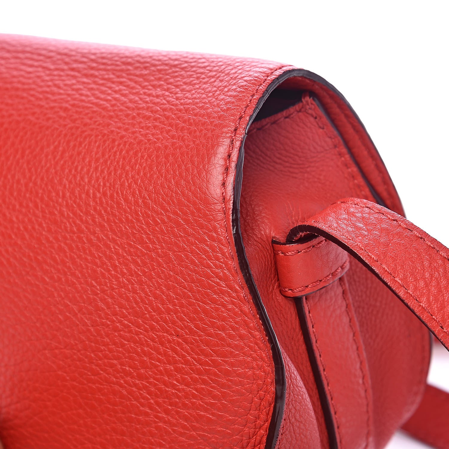 Chloe Calfskin Mini Marcie Round Crossbody Bag Red 10 of 12