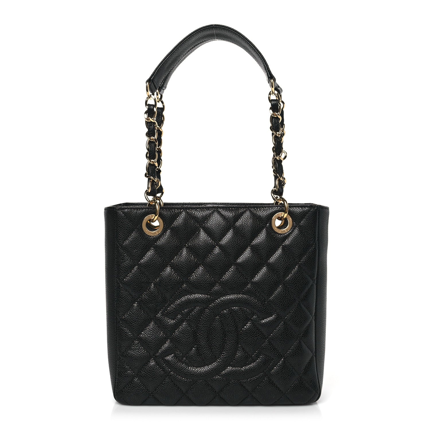 Chanel Caviar Quilted Petit Shopping Tote PST Black 1 of 10