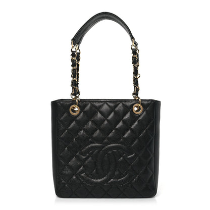 Chanel Caviar Quilted Petit Shopping Tote PST Black 1 of 10