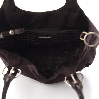Prada Tessuto Nylon Calfskin Shoulder Bag Moro 5 of 10