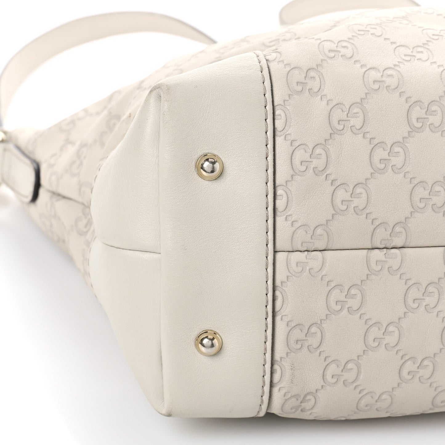 Guccissima Heart Bit Charm Top Handle Tote Off Off White