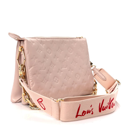 Louis Vuitton Lambskin Embossed Monogram Fall In Love Coussin PM Dragée Light Pink 3 of 12