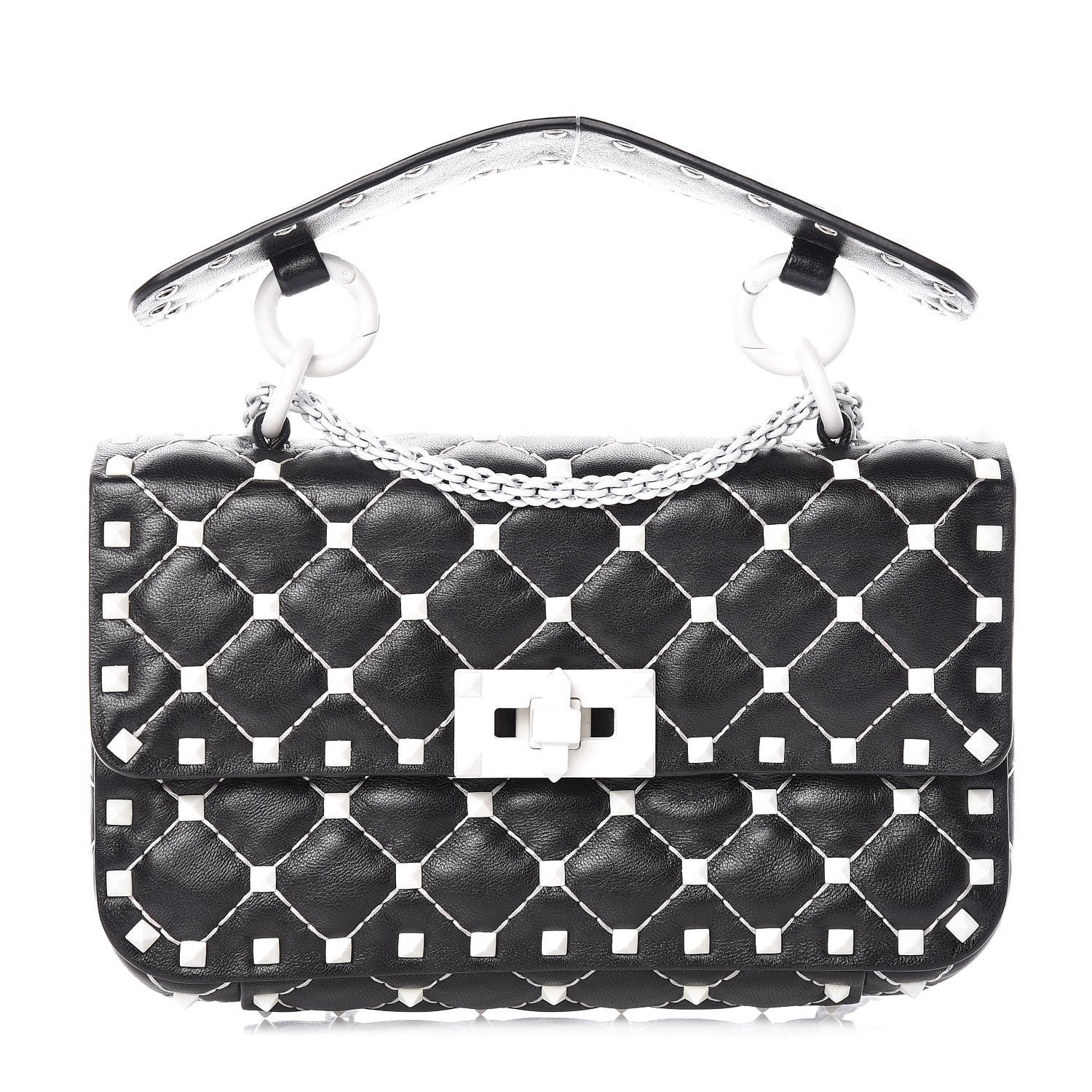 Valentino Garavani Lambskin Small Free Rockstud Spike Shoulder Bag Black 1 of 11