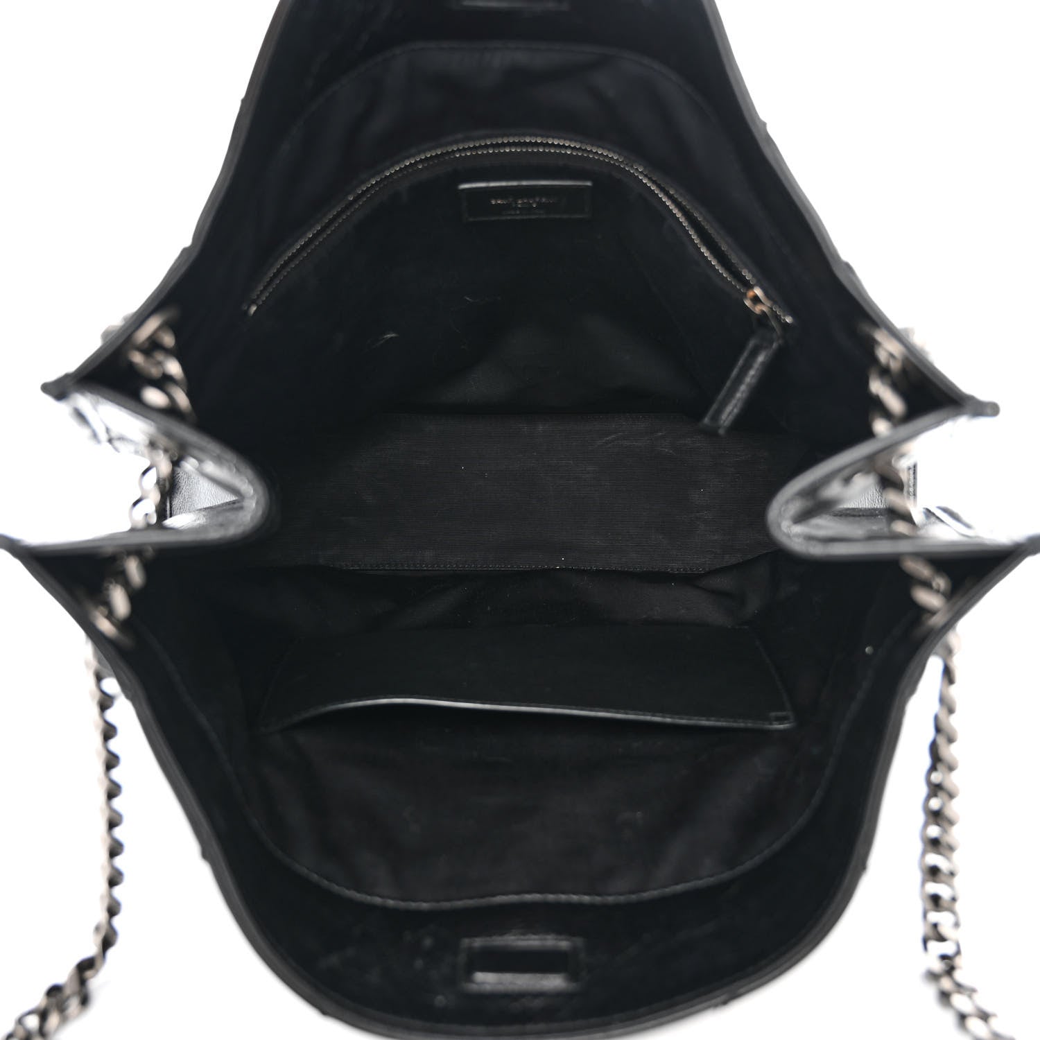 Saint Laurent Crinkled Calfskin Matelasse Monogram Large Niki Shopper Tote Black 5 of 11