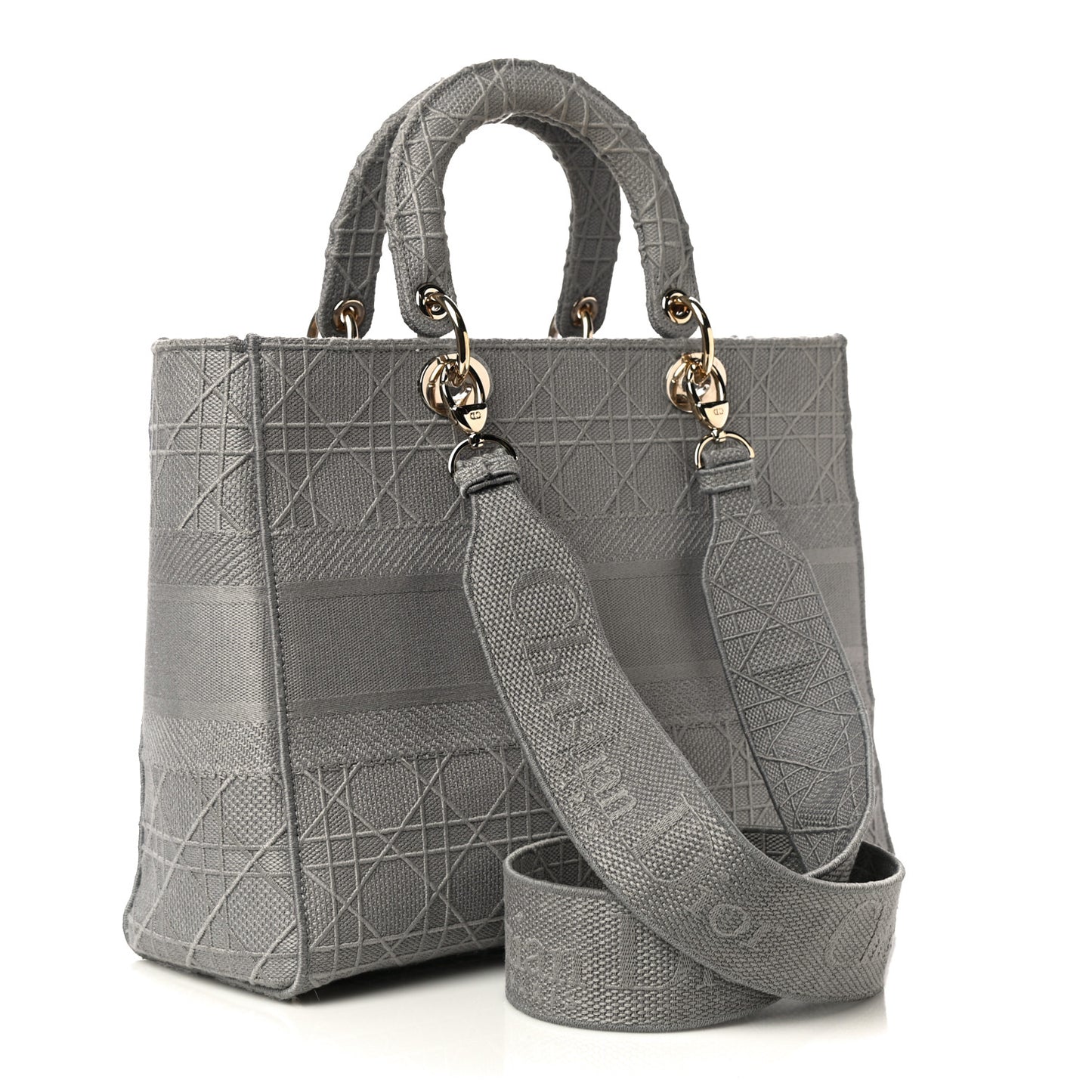 Canvas Embroidered Cannage Lady D-Lite Gray