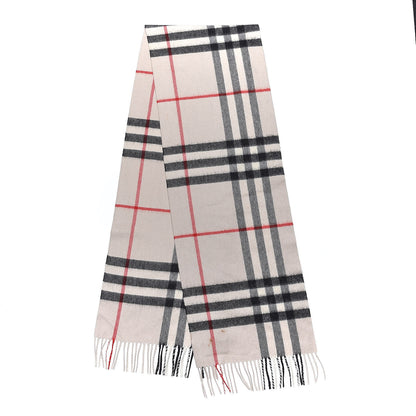 Burberry Cashmere Check Fringe Scarf Stone 3 of 6