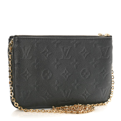 Louis Vuitton Empreinte Double Zip Pochette Black 2 of 12