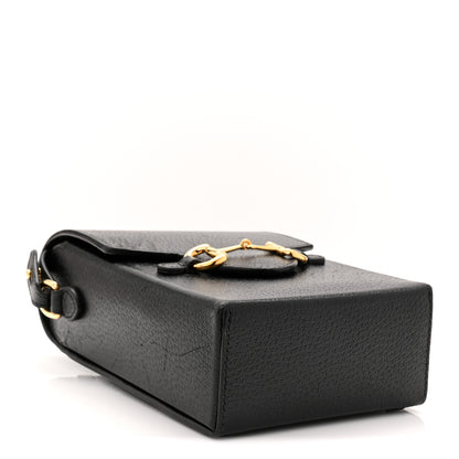 Gucci Dollar Calfskin Vertical Horsebit 1955 Crossbody Bag Black 4 of 10