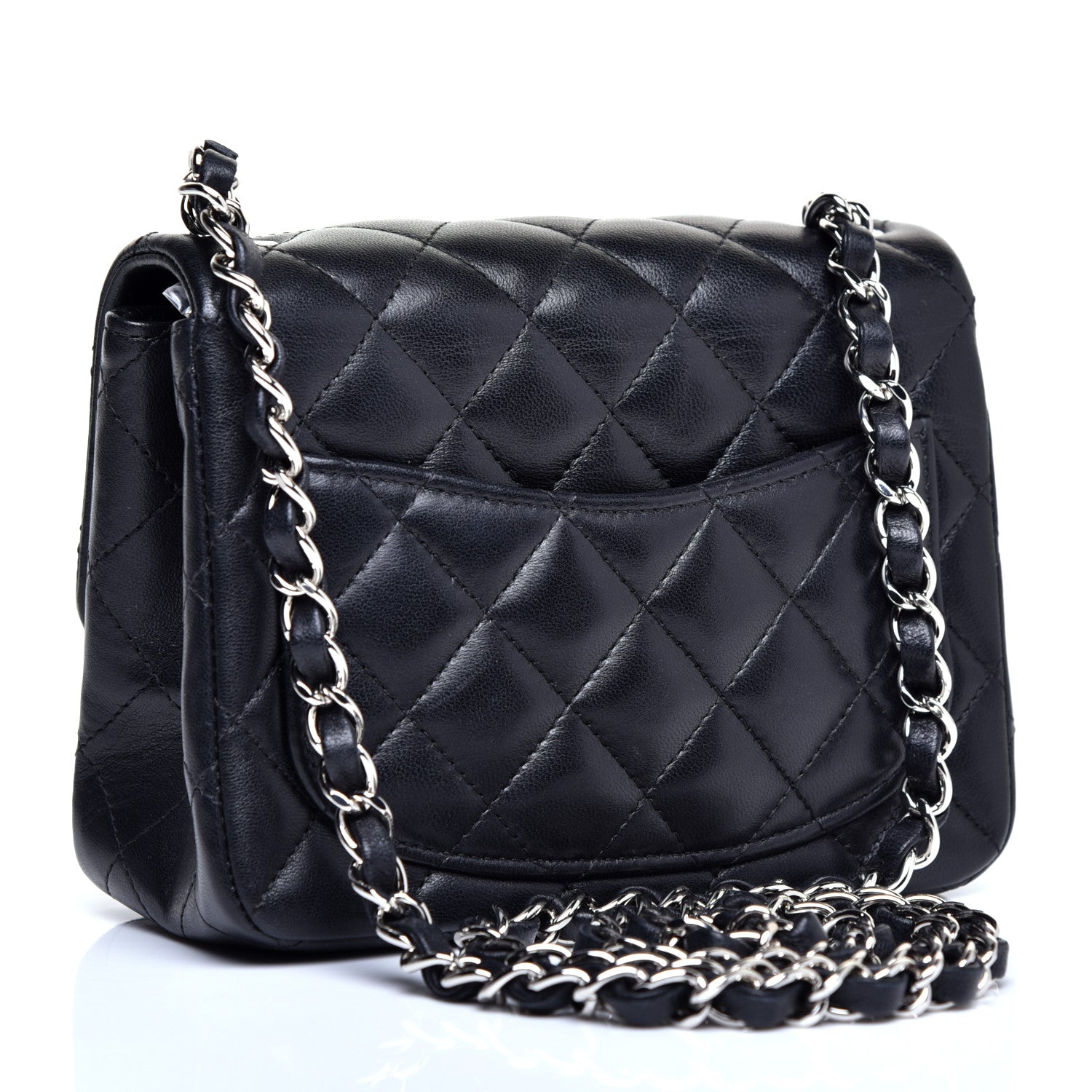 Chanel Lambskin Quilted Mini Square Flap Black 3 of 11
