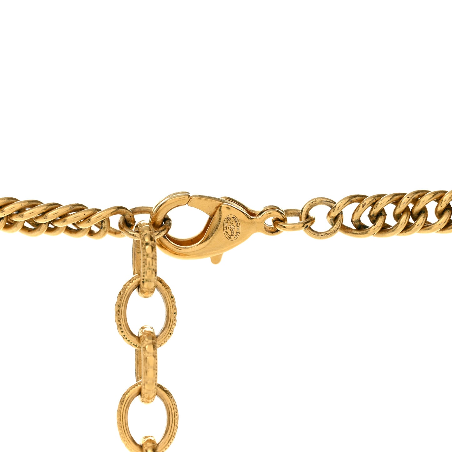 ID Dog Tag Charm Necklace Gold