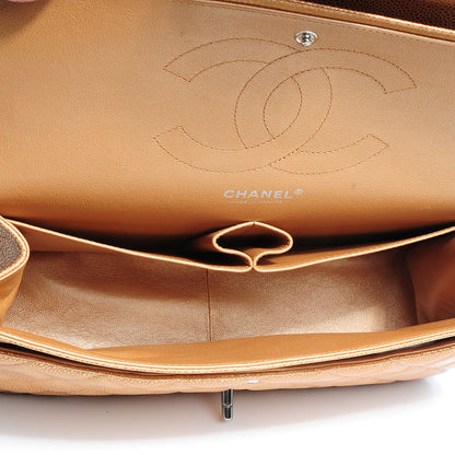 Chanel Metallic Caviar Quilted Jumbo Double Flap Copper 8 of 8