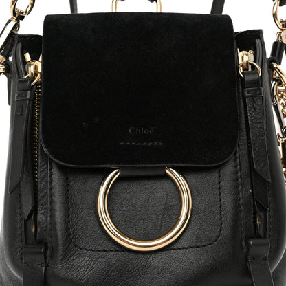 Chloe Suede Calfskin Mini Faye Backpack Black 7 of 11