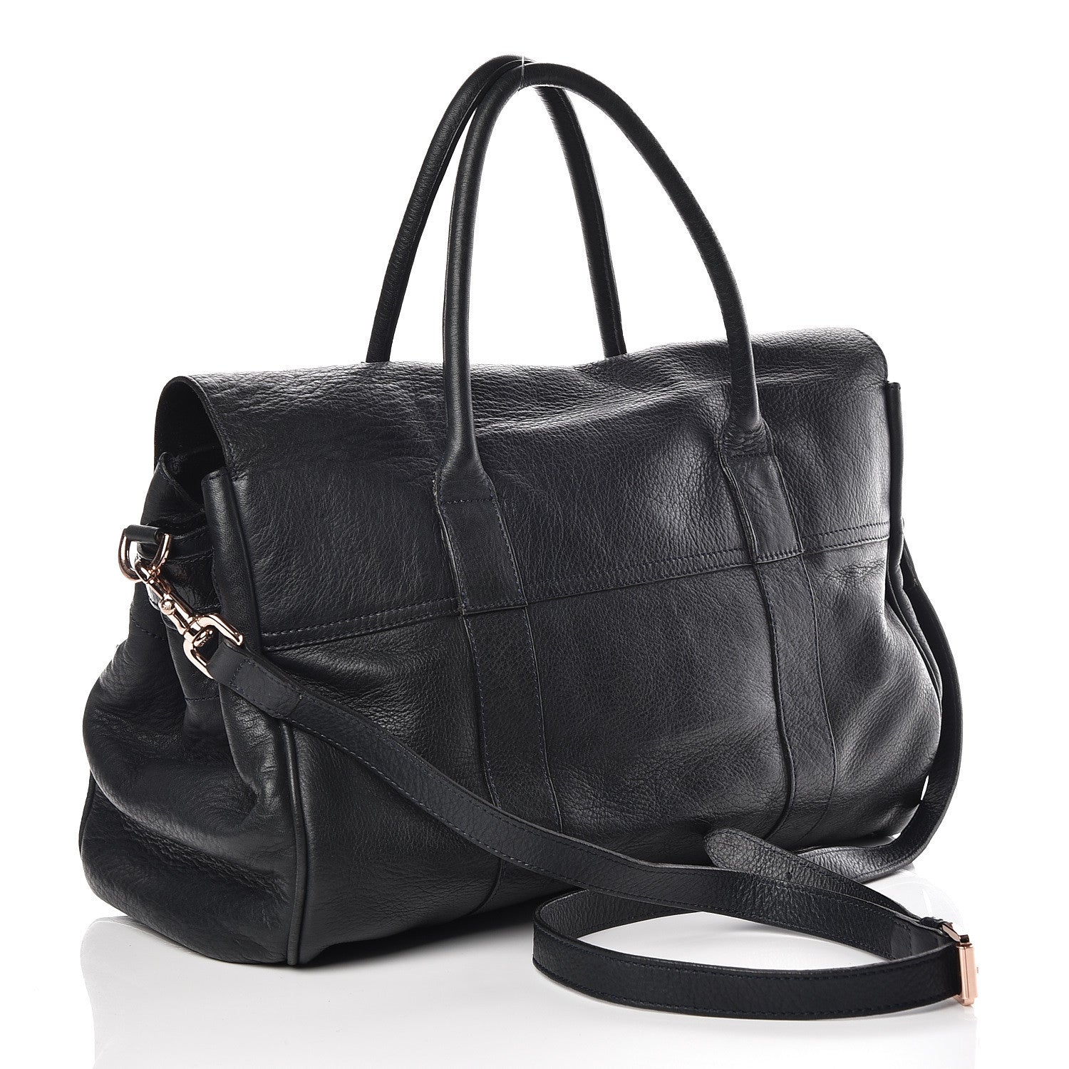Mulberry Goatskin Heritage Bayswater Satchel Nightshade Blue 3 of 11