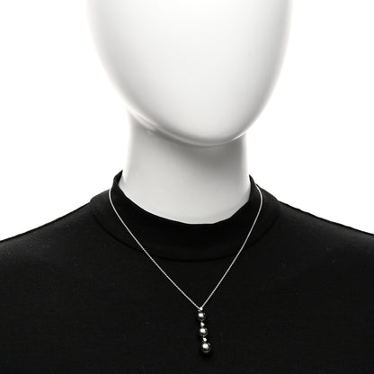 Mikimoto 18K White Gold Diamond Black South Sea Pearl 8-9mm Drop Pendant Necklace 2 of 4