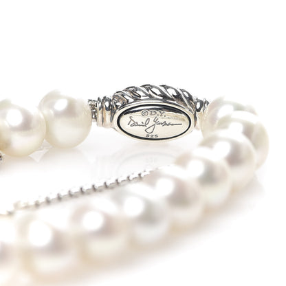 David Yurman Sterling Silver Pearl 8mm Spiritual Bead Bracelet 4 of 4