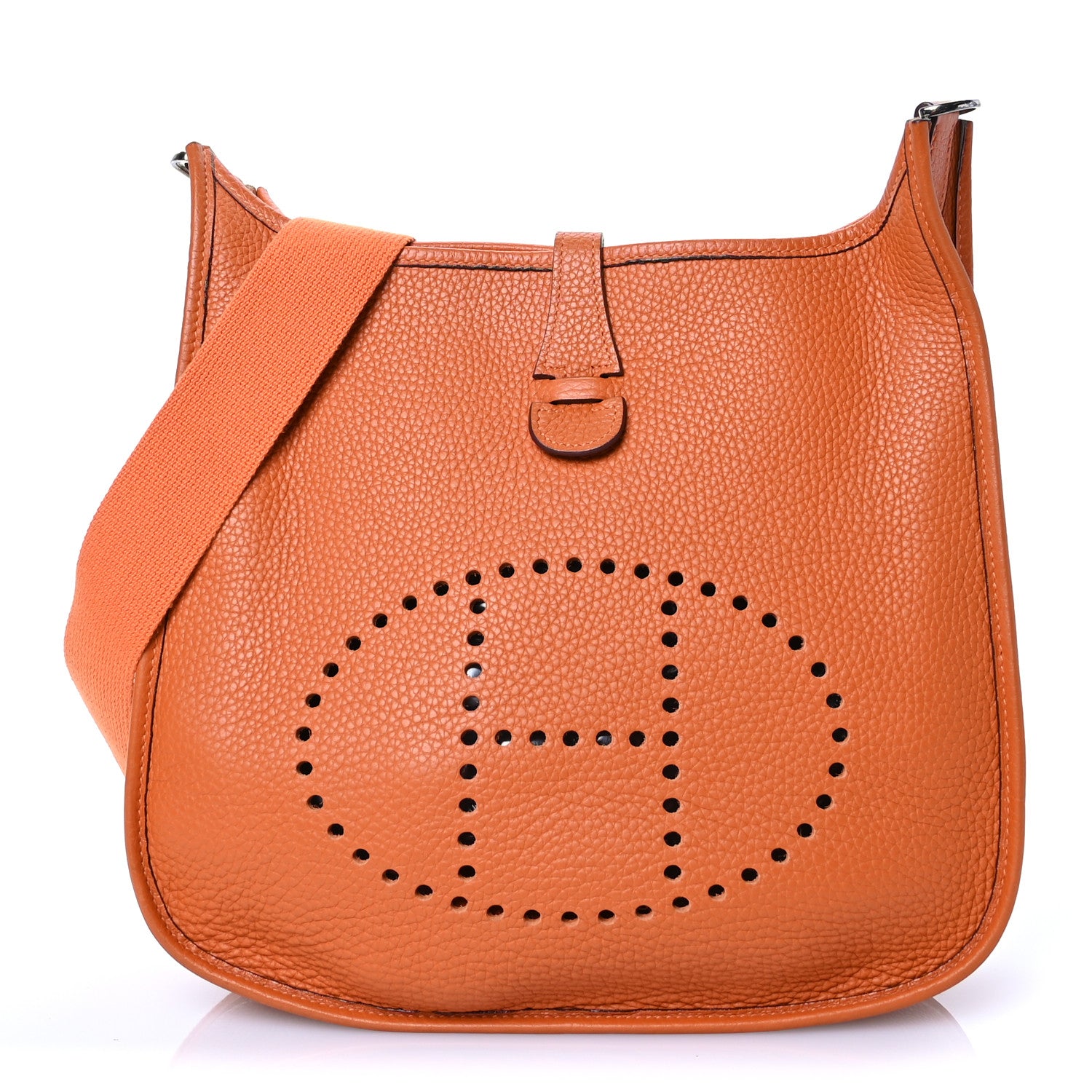 Hermes Taurillon Clemence Evelyne II PM Orange 1 of 13