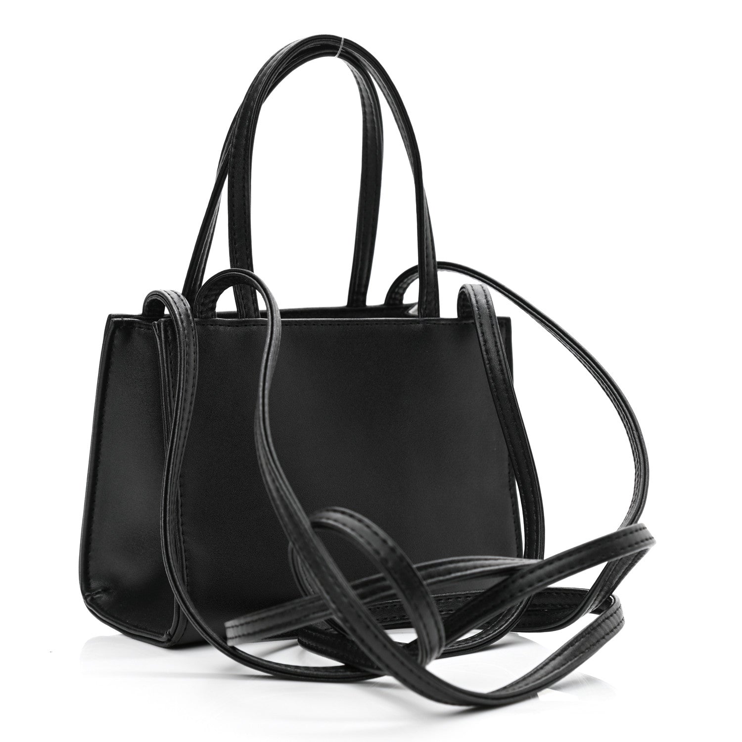 Telfar Vegan Leather Small Shopping Bag Black 3 of 9