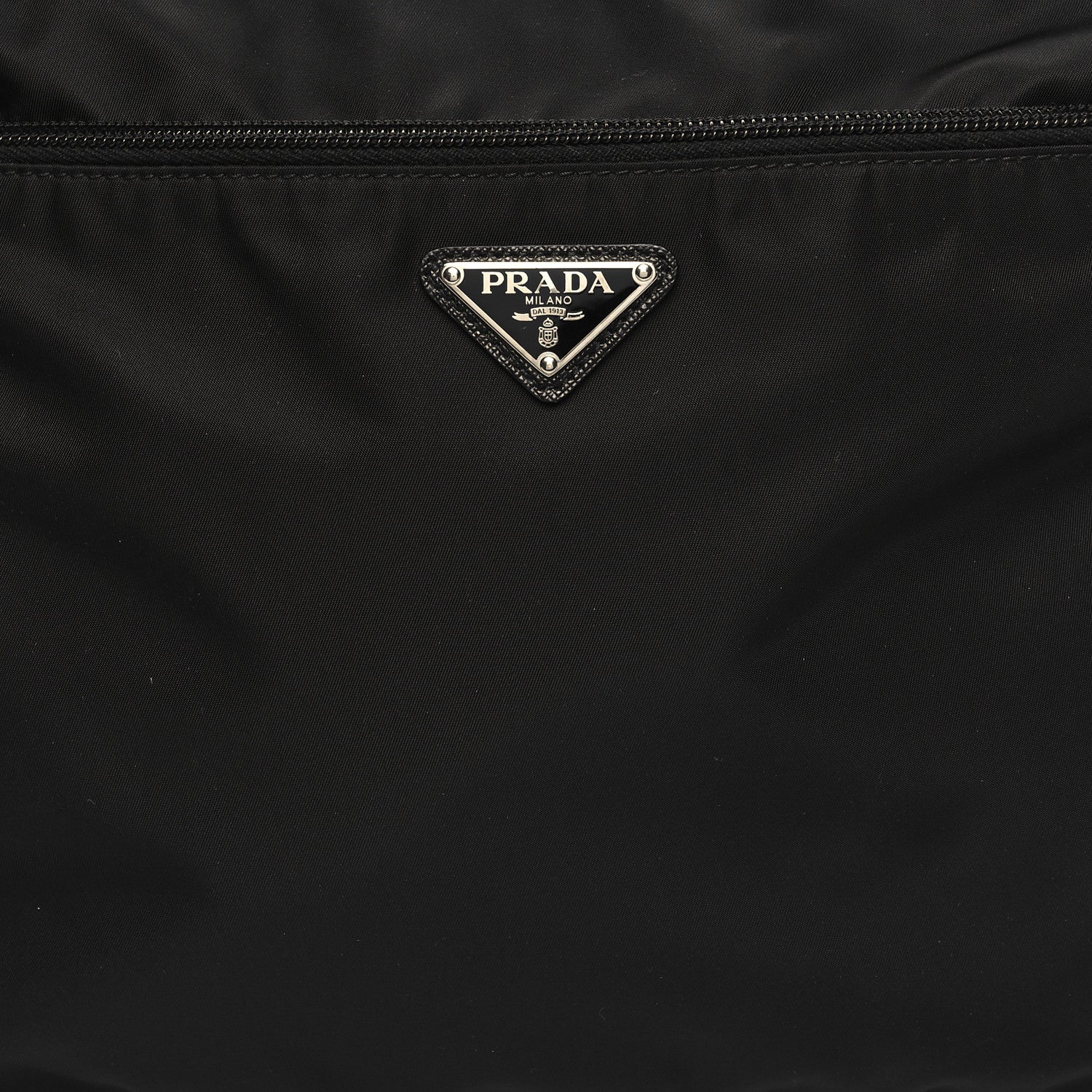 Prada Re-Nylon Vela Saffiano Pocket Double Zip Messenger Bag Black 7 of 9