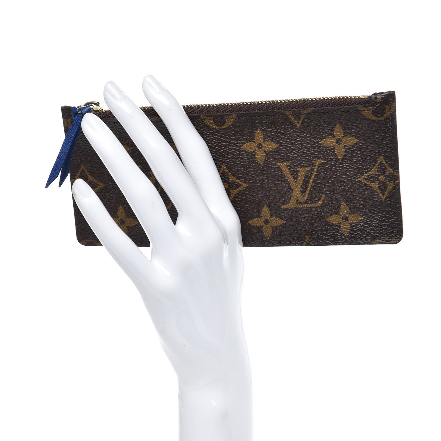 Monogram Josephine Wallet Zippered Insert Blue