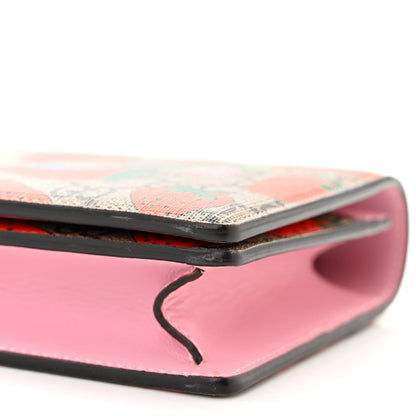 Gucci GG Supreme Monogram Strawberry Chain Wallet 9 of 10