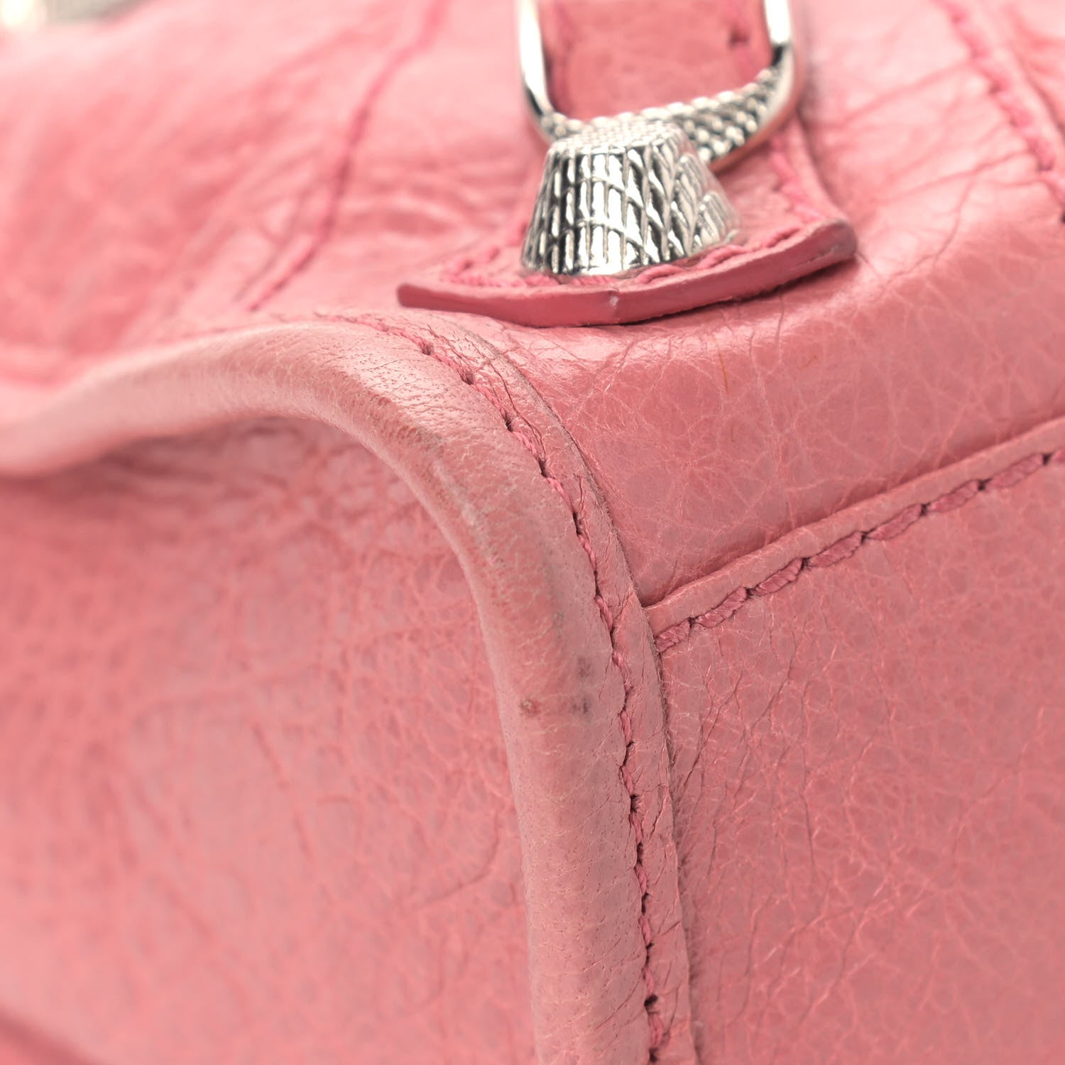 Balenciaga Agneau Giant 12 Silver Hardware Mini City Rose Bombon Raspberry 8 of 12